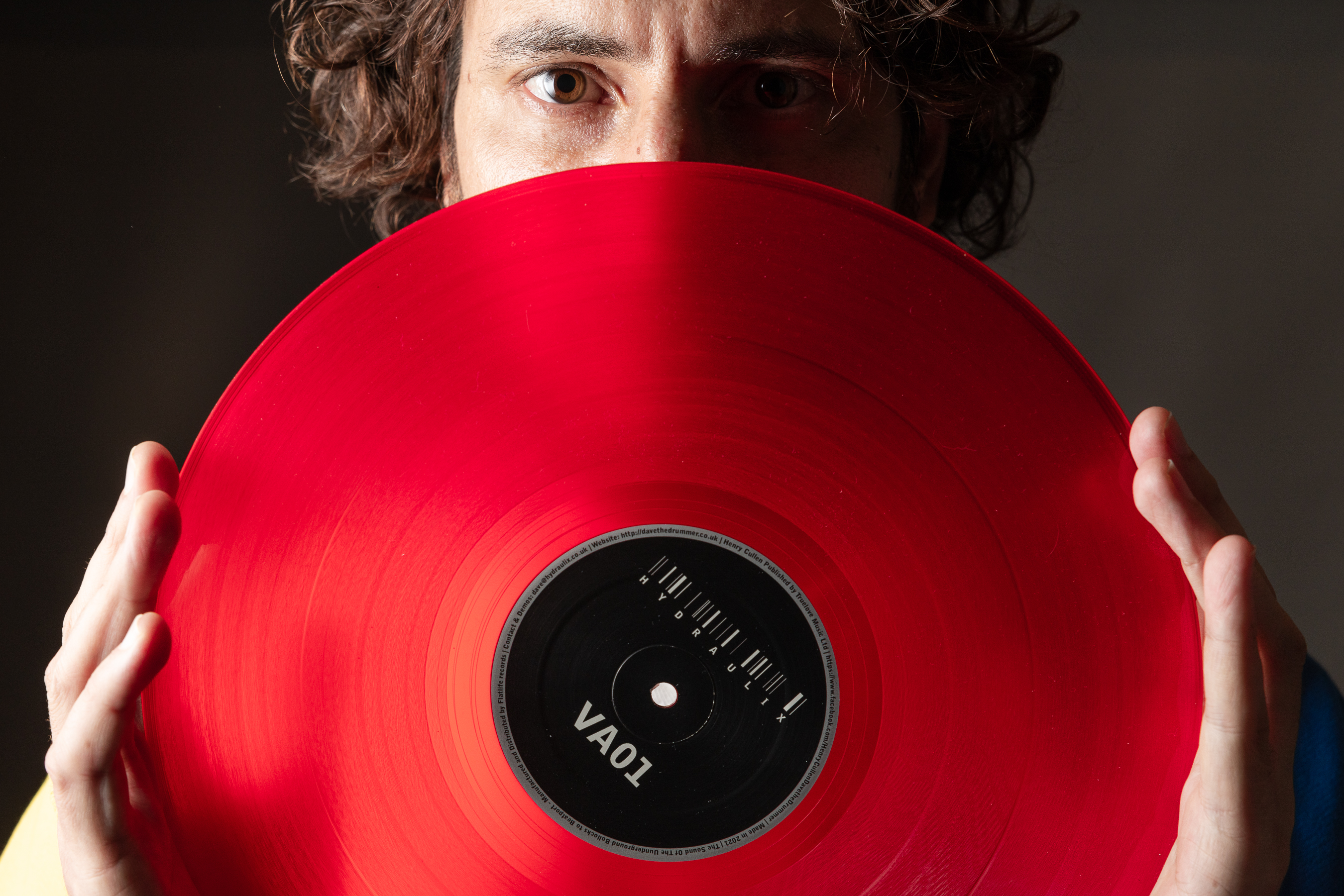 Red vinyl closeup