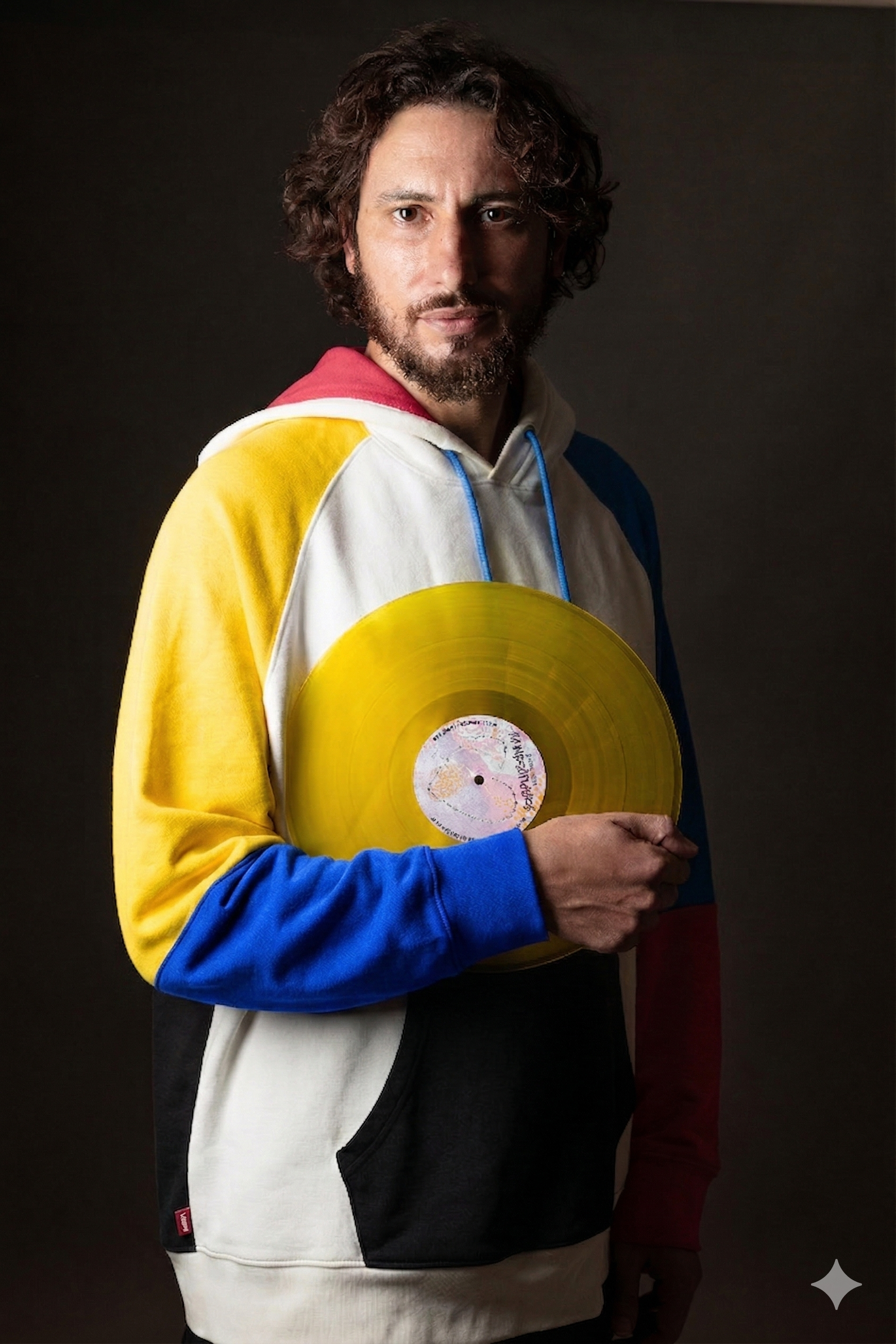Cabra holding yellow vinyl